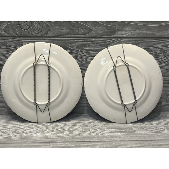 Folk Art 1950s His & Hers Portraits Vintage MCM Plates Beth & Bill Kitschy Decor - Picture 13 of 13